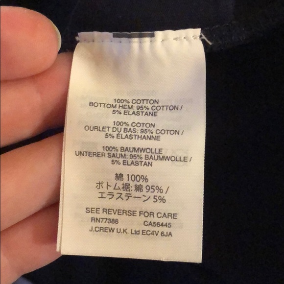 ⭐️⭐️⭐️NWT JCREW NAVY TEE W/BLUE OXFORD TIE SMALL! - Picture 6 of 6